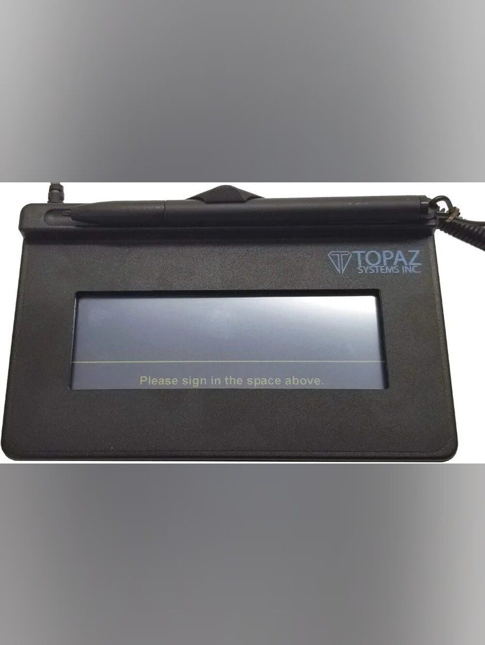 New Topaz Systems Black Electronic Signature Pad Siglite Model T-S460 W/ Stylus
